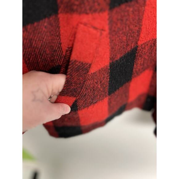 ASO Vintage 70s Mens L Buffalo Plaid Wool Hunting Coat Alternative Ed Gein - Picture 13 of 16